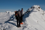 Heinz und Philipp auf dem Gipfelgrat zum Riedchopf