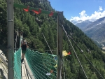 Hängebrücke auf dem Erlebnisweg